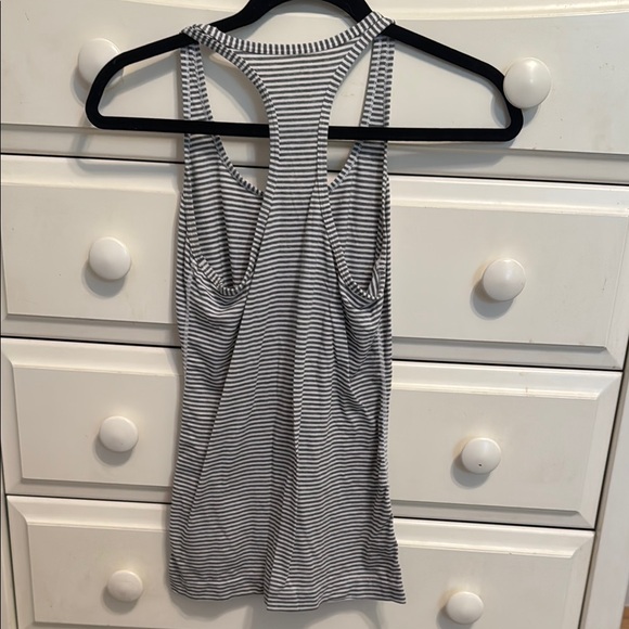 Striped Gray Women's Tank Top - Picture 2 of 3